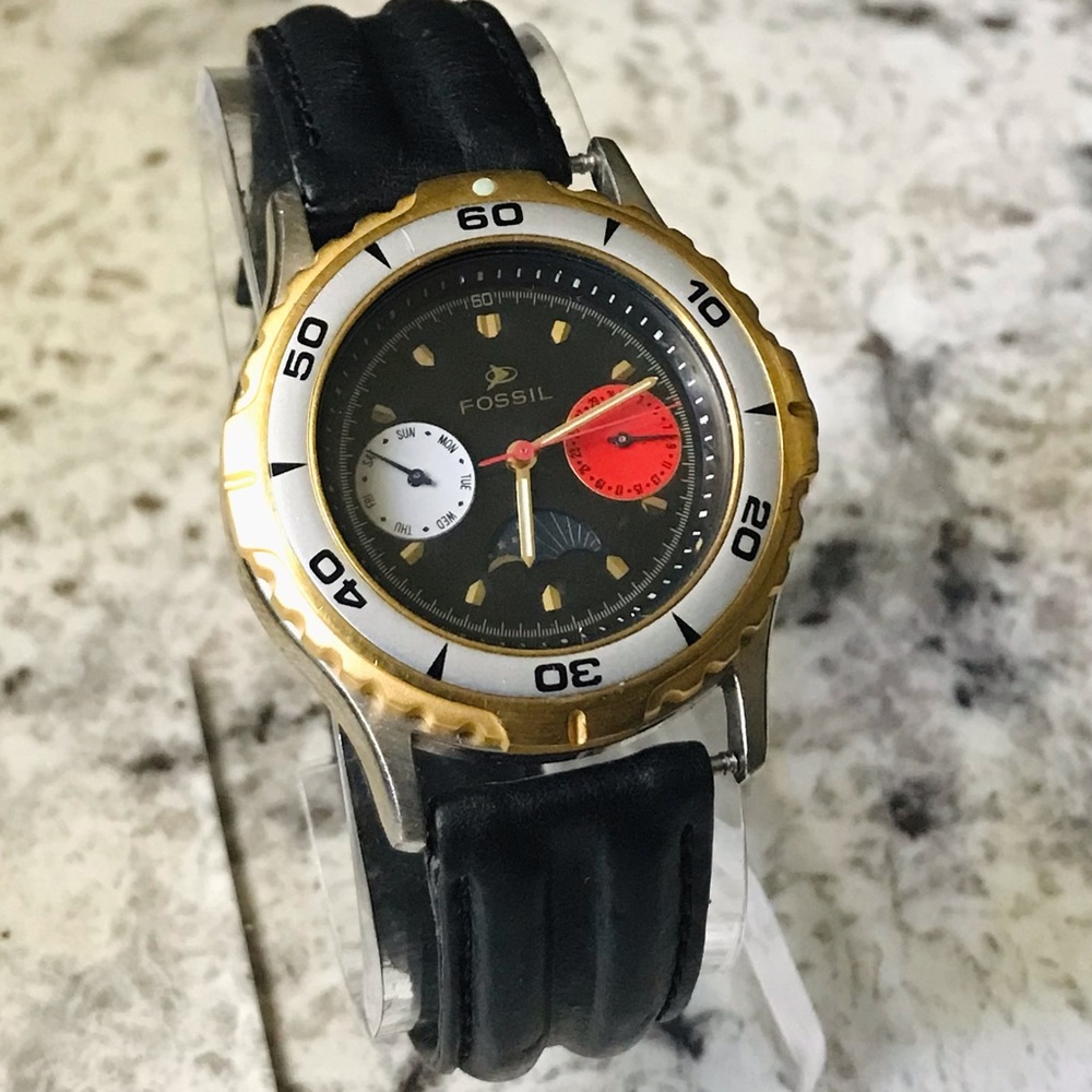 1992 RARE FOSSIL CHRONOGRAPH WATCH BQ-8418